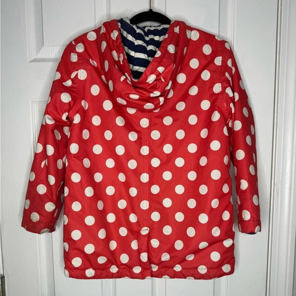 MINI BODEN Polka Dot Lined Girls Winter‎ Toggle Hooded Jacket Size 9-10y - Picture 2 of 12